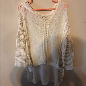 POL Women's Cream Knit Cardigan